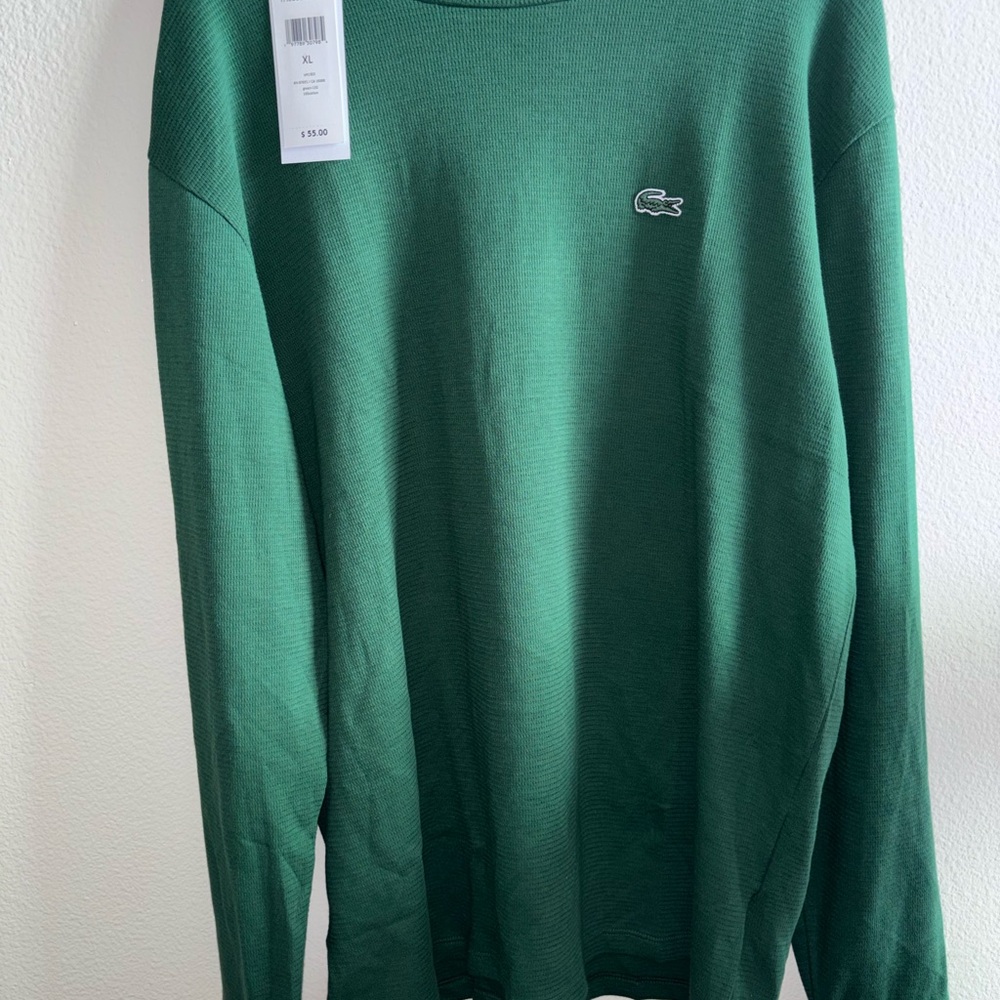 Lacoste Green Crewneck sleepwear XL NWT - Picture 2 of 5